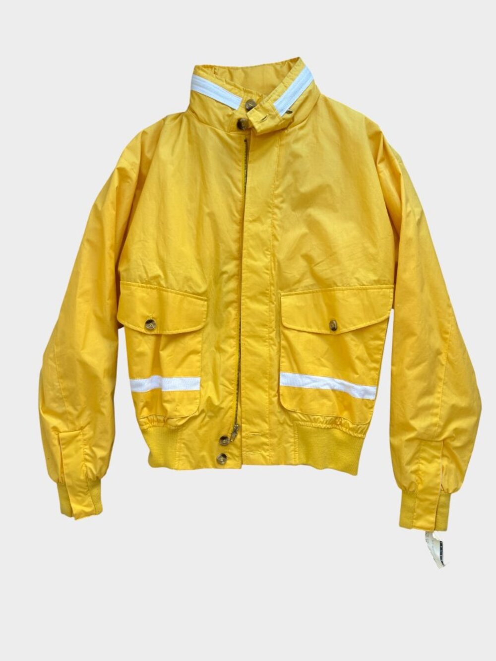 Vintage Bullock's Windbreaker Nautical Jacket - Yellow - NWT! - size large